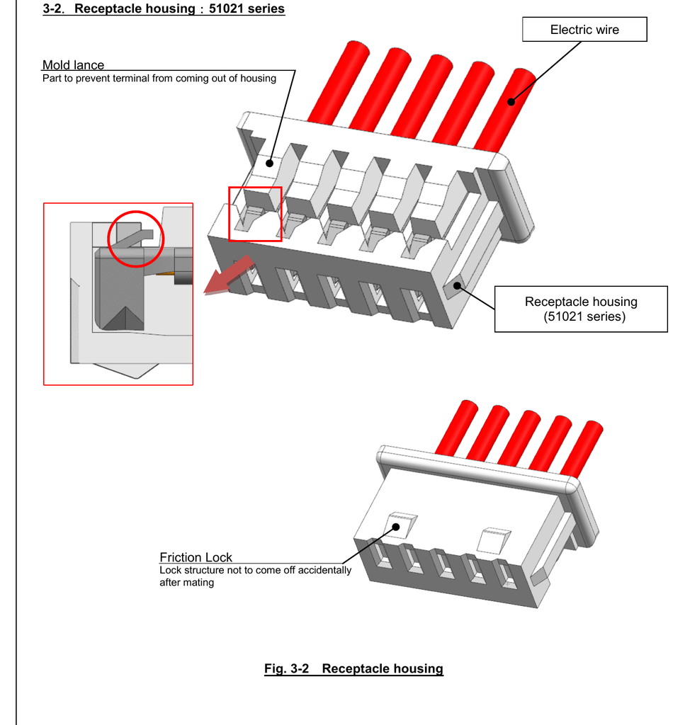 Molex 51021-0800 connector housing / shell