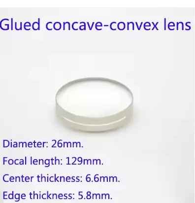 OPT / Lens / Glued Concave-Convex Lens Achromatic Diameter 26mm, f129mm