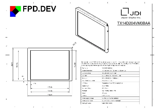 DSP / JDI / TX14D204VM0BAA