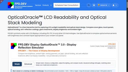 Optical Oracle™: Optical Enhancements & Sunlight Viewability